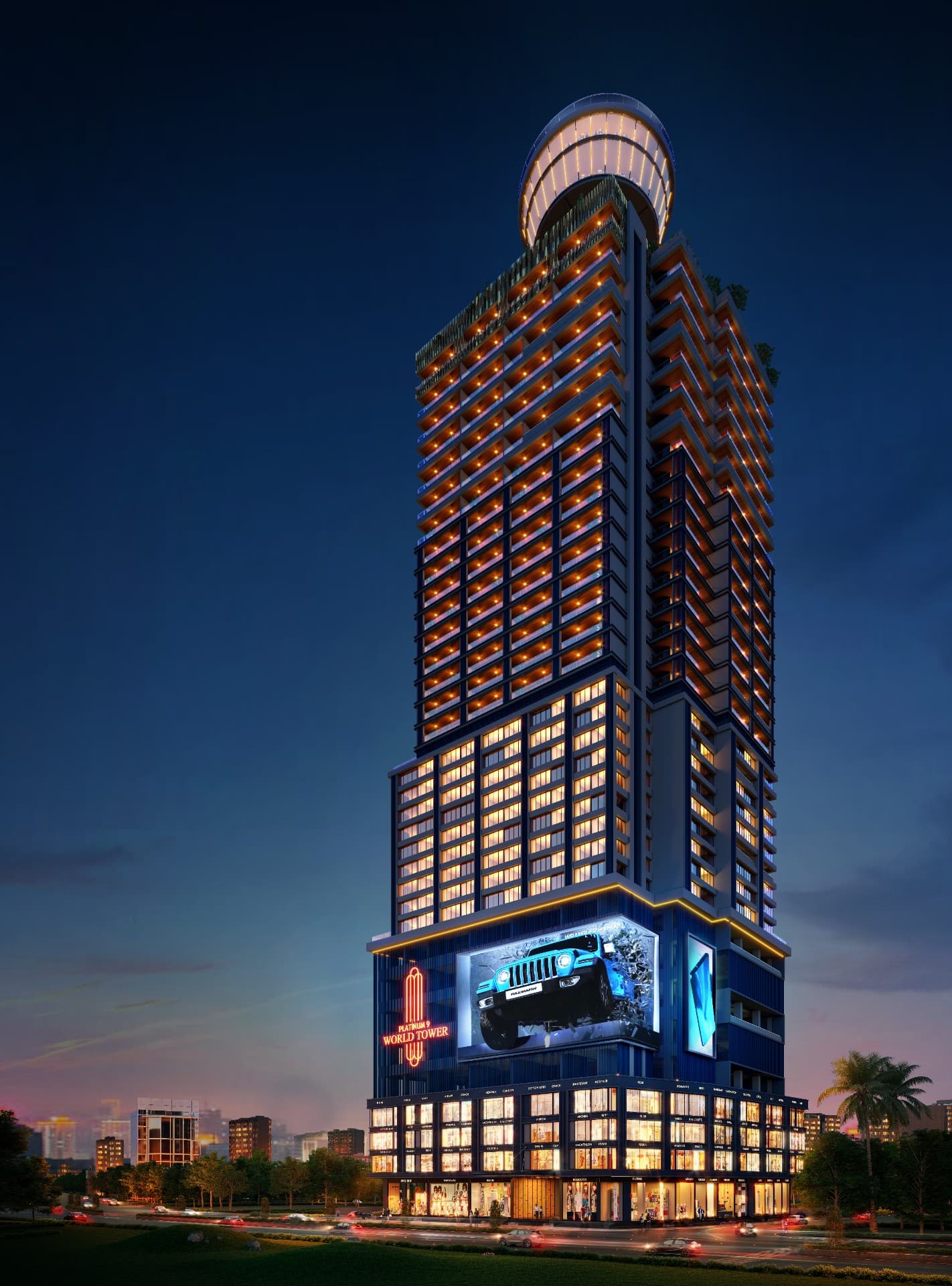 Platinum 9 World Tower - 2057 Sq ft Commercial Office Space FOR Sale Wakad in Pune